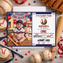 Search for baseball 1st birthday invitations First year down