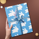 Search for blue and white rabbit wrapping paper Bunny