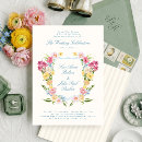 Search for watercolor crest wedding invitations Wreath