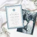 Search for round wedding invitations Dusty blue