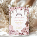 Search for gold floral save the dates 15th birthday