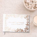 Search for rose gold wedding guest books White