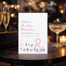 Search for fifty and fabulous birthday invitations Elegant birthday party