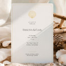 Search for seashell wedding invitations Gold