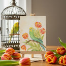 Search for parakeet postcards Watercolor