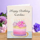 Search for name cake cards Watercolor