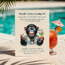 Search for monkey birthday invitations Watercolor