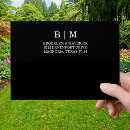 Search for monogrammed wedding envelopes Black and white