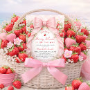 Search for strawberry baby girl shower invitations Pink bow