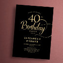 Search for simple 40th birthday invitations Elegant