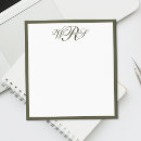 Search for green notepads Monogrammed