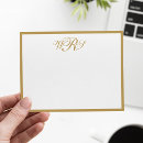 Search for gold initials note cards Monogrammed