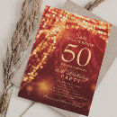 Search for red and gold birthday invitations Adult birthday party