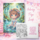 Search for coloring pages cards Anime girl