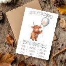 Search for highland cow birthday invitations Blue