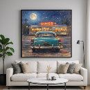 Search for vintage diner posters Car