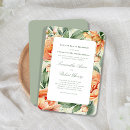 Search for watercolor floral wedding invitations Peach