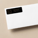 Search for monogram black return address labels Custom
