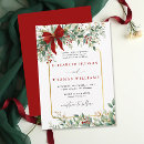 Search for red gold christmas wedding invitations Rustic