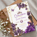 Search for lavender and gold quinceanera invitations Tiara