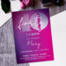 Search for purple 40th birthday invitations Bold typography