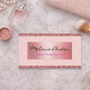 Search for rose gold metal business cards Beauty salon
