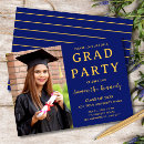 Search for blue and gold graduation invitations Graduate photo