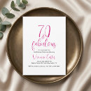 Search for pink 70th birthday invitations 70 year old