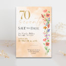 Search for 70th birthday save the dates 70 years old