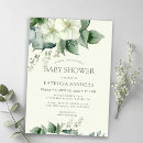 Search for winter greenery baby shower invitations Elegant
