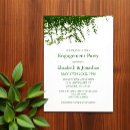 Search for nature engagement party invitations Green leaves