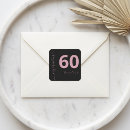 Search for sixty stickers Elegant birthday party