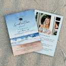 Search for beach graduation invitations Watercolor