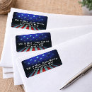 Search for for veteran return address labels Red white and blue