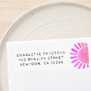 Search for pink baby return address labels Boho bohemian