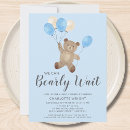 Search for baby bear invitations Blue
