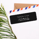 Search for small return address labels Black and white