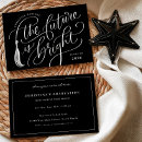 Search for bright future invitations Black and white