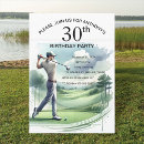 Search for golf 30th birthday invitations Golfer