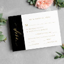Search for black and gold rsvp cards Modern