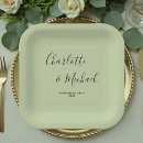 Search for sage wedding plates Elegant