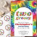 Search for tie dye birthday invitations Rainbow