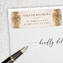 Search for gold border return address labels Sophisticated