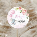 Search for elephant baby shower stickers Girl