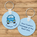 Search for funny cartoon key rings Blue