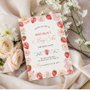 Search for strawberry 1st birthday invitations Bow