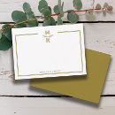 Search for couples monogram note cards Gold