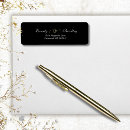 Search for elegant black and gold return address labels Traditional