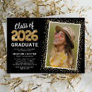 Search for class party invitations Black and gold