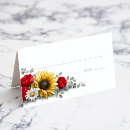 Search for red rose place cards Rustic